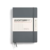 LEUCHTTURM1917 - Notebook Hardcover Medium A5-251 Numbered Pages for Writing and Journaling (Anthracite, Dotted)