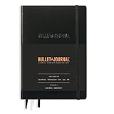 LEUCHTTURM1917 The Official Bullet Journal Edition 2 - Notebook Built for BuJo, Medium A5 204 Pages of 120gsm Paper, With Bujo Pocket Guide (Black)