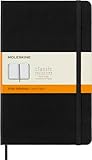 Moleskine Classic Notebook, Large, Ruled, Black, Hard Cover (5 x 8.25)