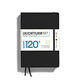 LEUCHTTURM1917 - 120G Special Edition - Medium A5 Dotted Hardcover Notebook (Black) - 203 Numbered Pages with 120gsm Paper