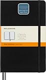 Moleskine Classic Expanded Notebook, Hard Cover, Large (5' x 8.25') Ruled/Lined, Black, 400 Pages