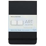 Moleskine Art Watercolor Album, Hard Cover, Pocket (3.5' x 5.5') Plain/Blank, Black, 60 Pages