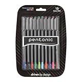 linc Pentonic Premium Ball Point Pen 1.0 mm Medium Point, 10-Count, Assorted Colors | Medium Point Featherlite Feel, Easy Flow Ink Technology, Sleek Matte Finish