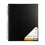 Pentalic - 8.5'x 11' Double Wirebound Sketchbook, 80 Sheets, Black