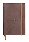 Rhodia Rhodiarama SoftCover Notebook - 72 Lined Sheets - 4 x 5 1/2 - Chocolate Cover