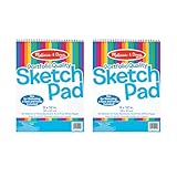 Melissa & Doug Sketch Pad (9 x 12 Inches) - 50 Sheets, 2-Pack - FSC Certified