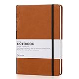 Lemome Grid Paper Notebook Hardcover Classic Notebook with Pen Holder - Page Dividers Presents 8.4 x 5.7 in