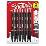 Sharpie S-Gel, Gel Pens, Drawing Pens, Gel Ink Pens For Journaling, Writing Pens, Coloring Pens, Medium Point Pens (0.7Mm), Assorted Colors, 8 Count