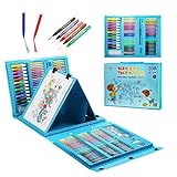 208 Pieces of Kids Art Supplies Coloring Box Set Painting & Painting Set for 3+ Year Old Teen Boy Girl Gift Toys