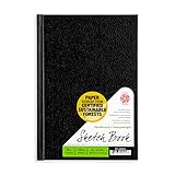 Pentalic - 5.5'x 8' Hardbound Sketchbook, 110 Sheets, Black