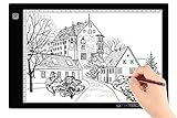 A4 Ultra-Thin Portable LED tracing Light Box Dimmable Brightness LED Art Tracing Pad for Artist Drawing Sketching Animation Stencilling and 5d Diamond Painting (Black, A4)