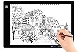 A4 Ultra-Thin Portable LED tracing Light Box Dimmable Brightness LED Art Tracing Pad for Artist Drawing Sketching Animation Stencilling and 5d Diamond Painting (Black, A4)