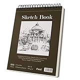 9 x 12 inches Sketch Book, Top Spiral Bound Sketch Pad, 1 Pack 100-Sheets (68lb/100gsm), Acid Free Art Sketchbook Artistic Drawing Painting Writing Paper for Kids Adults Beginners Artists