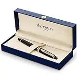 Waterman Expert Fountain Pen, Gloss Black With 23k Gold Trim and Gift Box, Fine Nib, Calligraphy Pen, Fancy Pens for Journaling, Great Holiday Gift for Men and Women, Teacher Gifts, Stocking Stuffer
